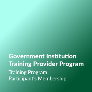 Government Institution Training Provider Program - Training Program Participant's Membership